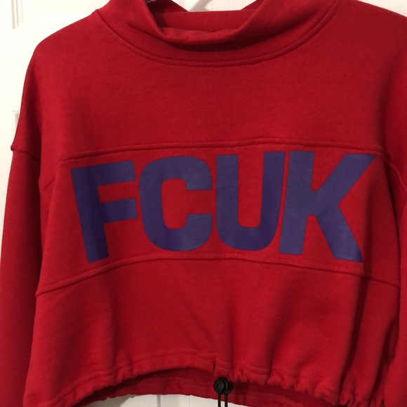 (L) French Connection FCUK Cropped Pullover Sweater Ladies - Picture 2 of 9